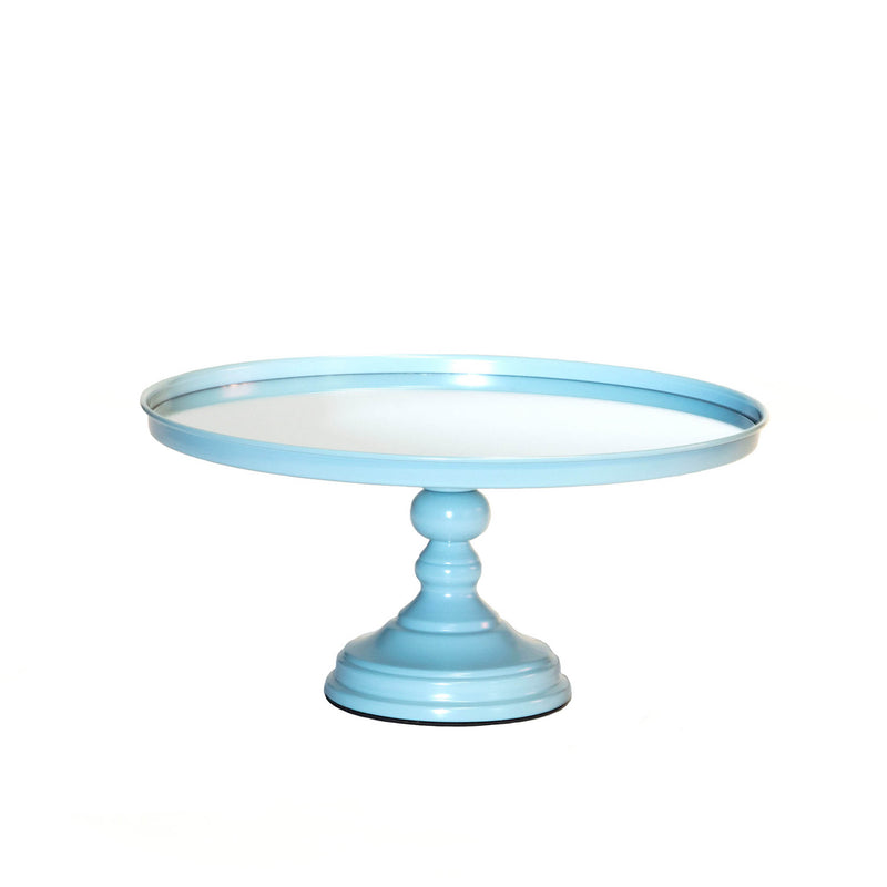 baby blue round large cake stand