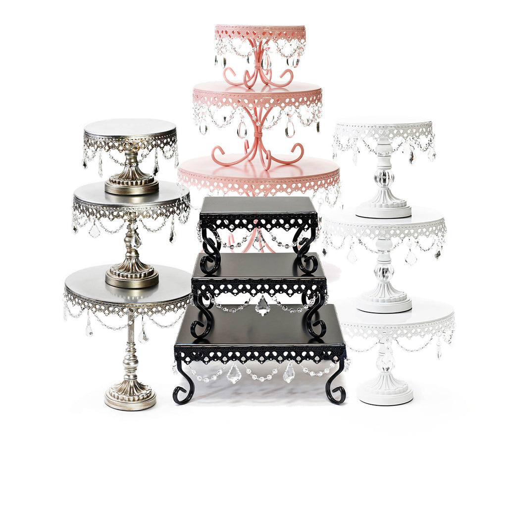 pink cake stands white cake stands black cake stands silver cake stands