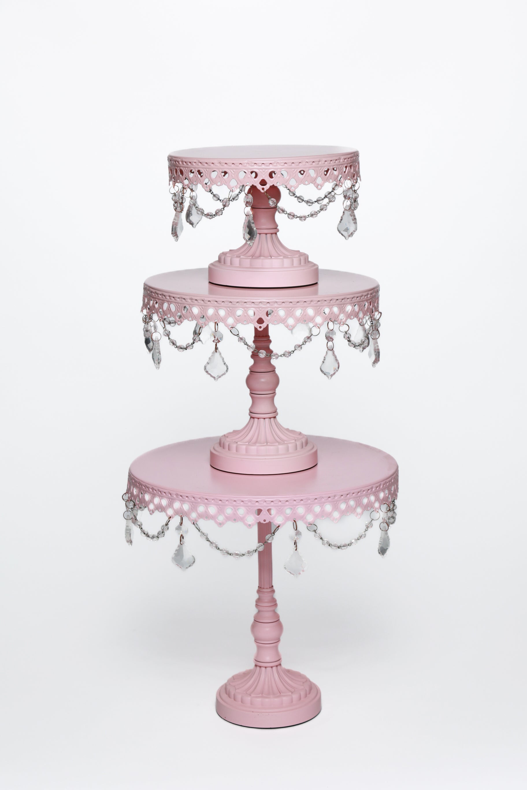 Roselace' 3-Tier Cake Stand - Pink