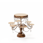 antique gold multi tier chandelier metal dessert stand by opulent treasures