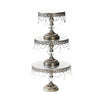 antique silver cake stand set of 3 sizes