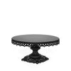 black baroque style metal cake stand