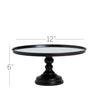 Opulent Treasures® Charming 12" Mirror Cake Stand With Pedestal Base