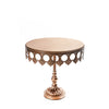gold crown metal cake stand with pedestal base