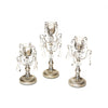 opulent treasures chandelier candelabra  set of 3 in antique silver
