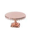 rose gold baroque style metal cake stand